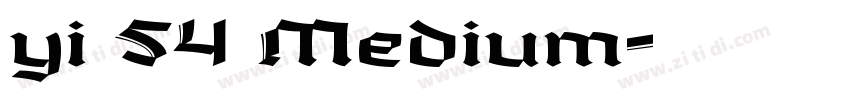 yi 54 Medium字体转换